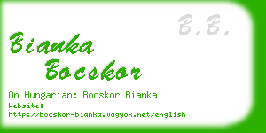 bianka bocskor business card